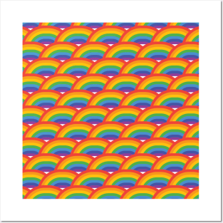 Rainbow Scale Pattern Posters and Art